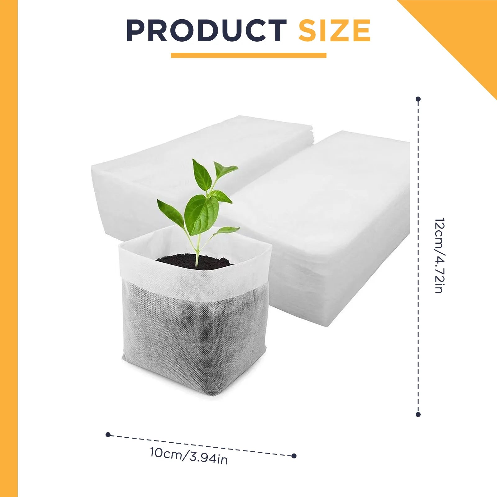 Plant Nursery Bags - 100-Piece Seedling Grow Bags