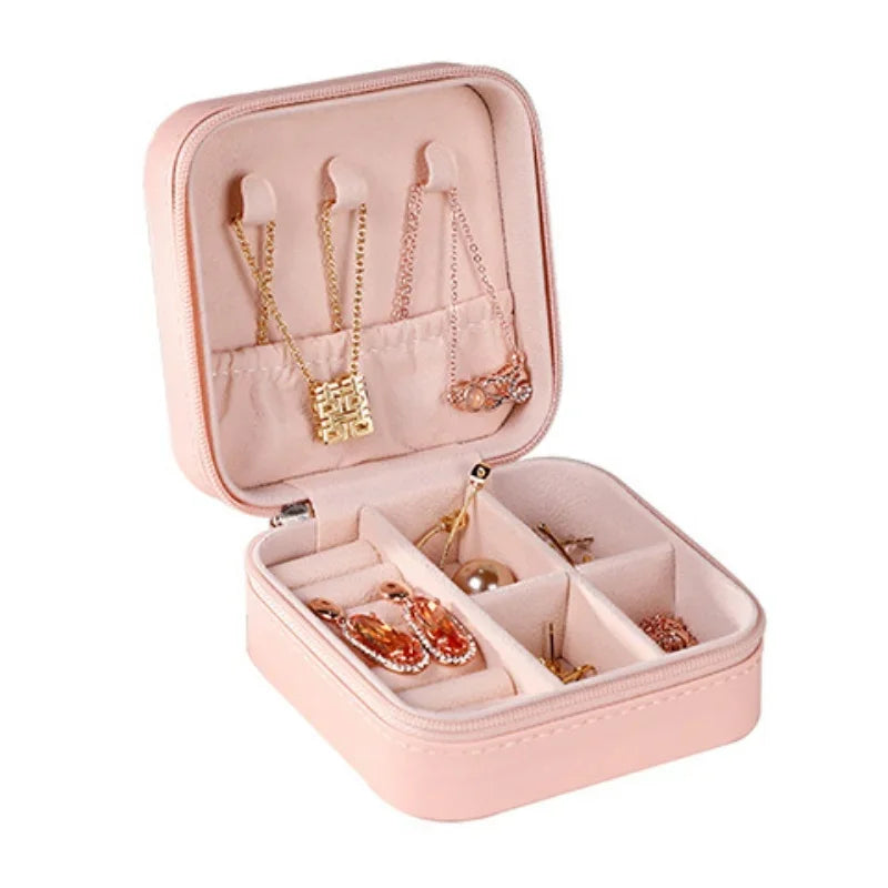 Mini Jewelry Organizer Box - Travel Case for Rings and Earrings