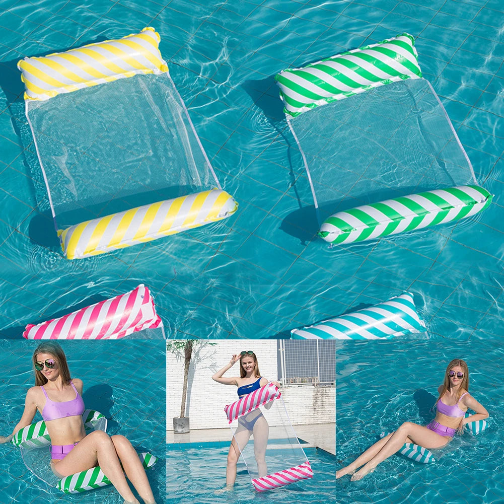 Inflatable Pool Hammock Float - Foldable Lounger for Water Days