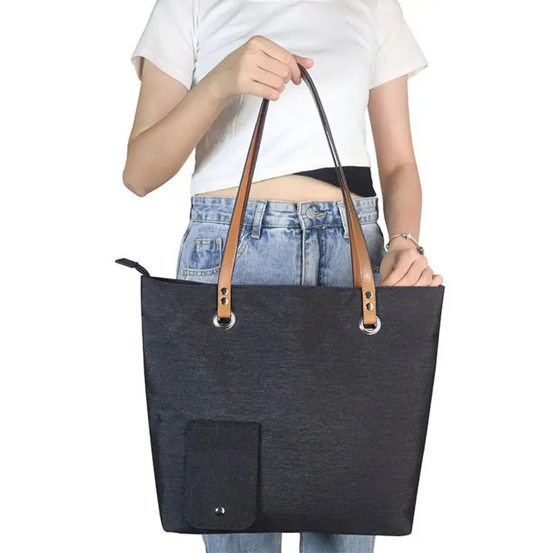 Insulated Beach Tote Bag with Hidden Drink Dispenser - Leakproof Cooler Purse