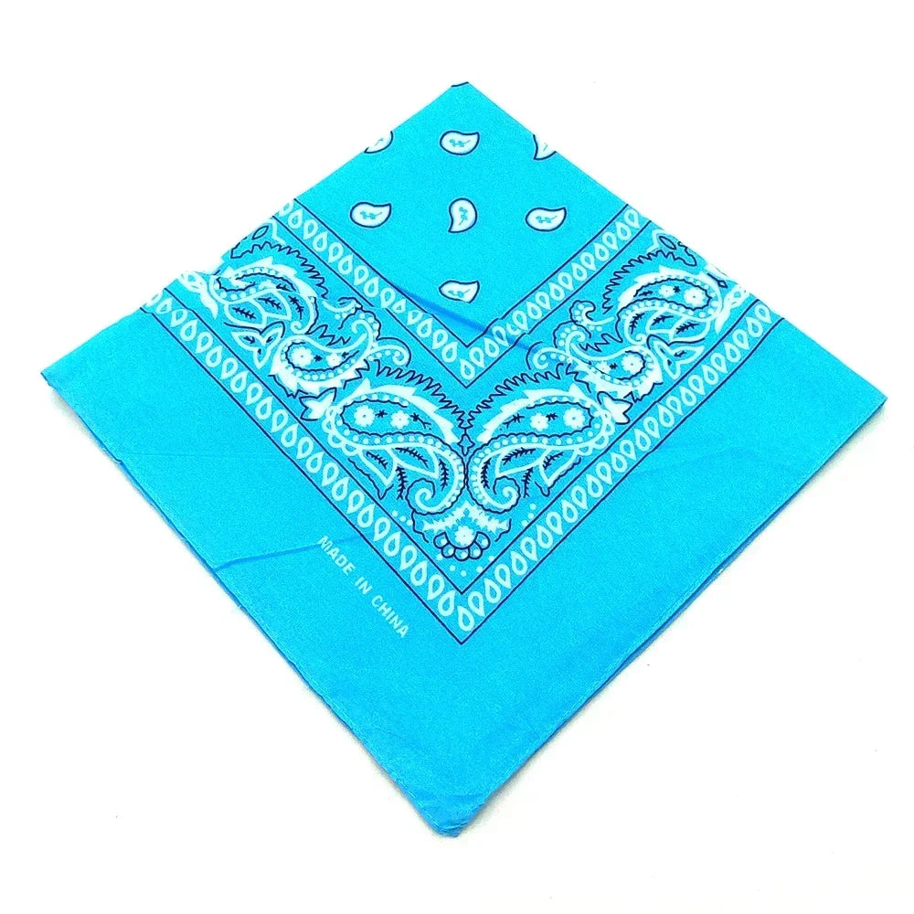 Paisley Bandana Headwrap - Lightweight Printed Kerchief - 14