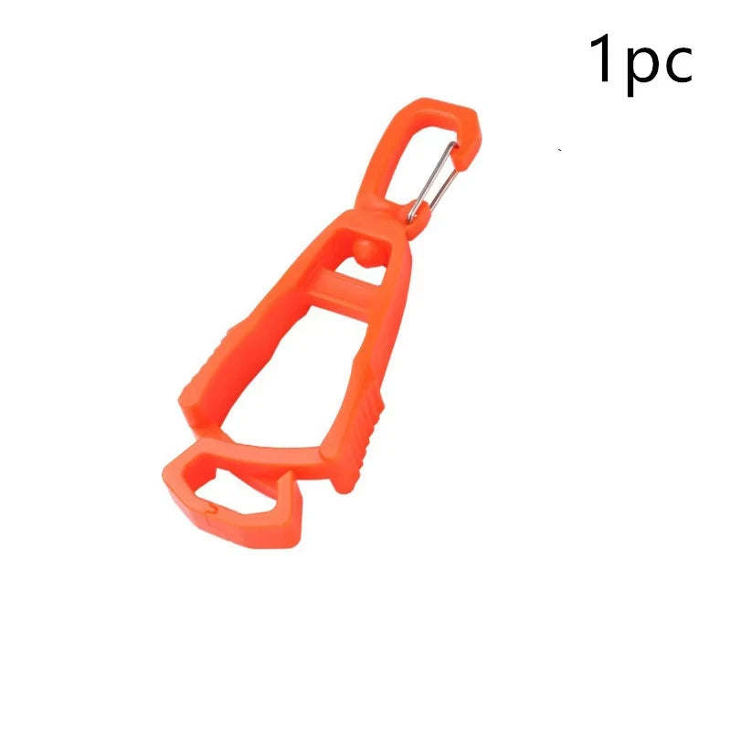 Work Glove Clip Holder - Belt Clamp for Jobsite Gear - Orange 1 Piece