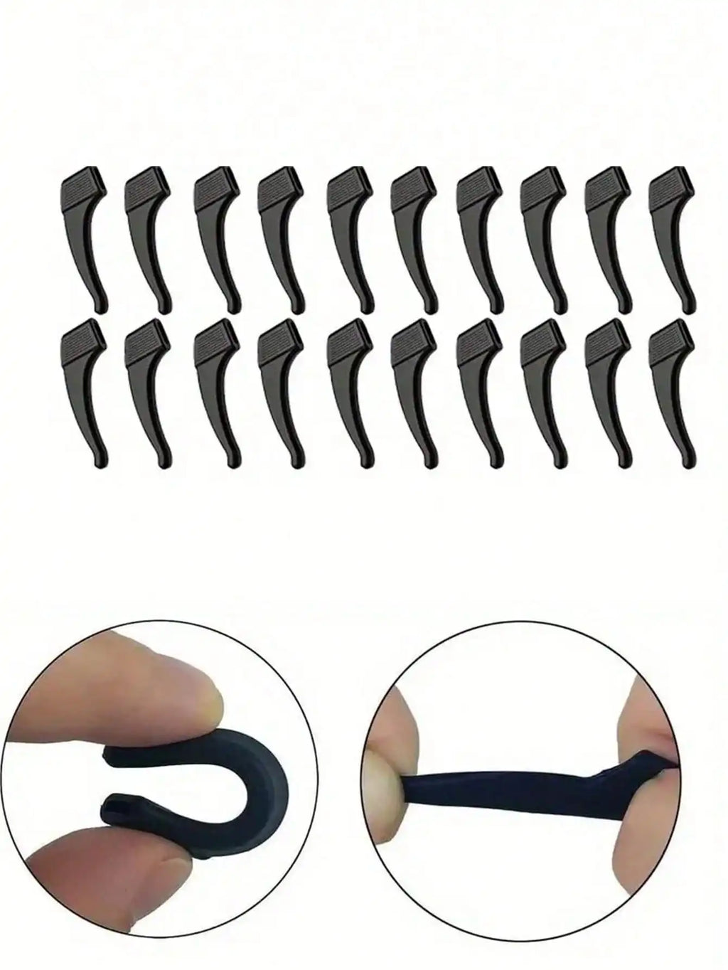 Silicone Eyeglass Ear Grips - Anti-Slip Temple Hooks