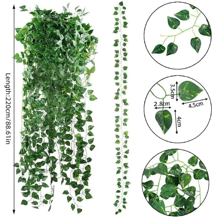 Artificial Ivy Vine Garland – Hanging Greenery for Outdoor Decor