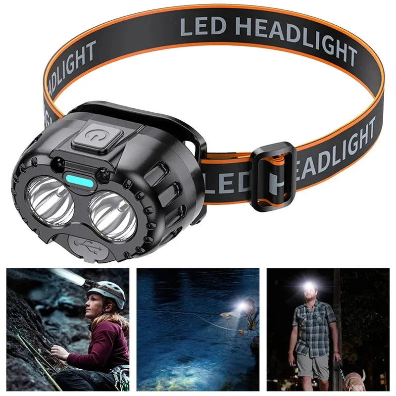LED Headlamp - 250 lm Outdoor Head Flashlight for Camping