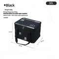 Insulated Camping Storage Bag - 30-42 L Picnic Organizer - Black 30L