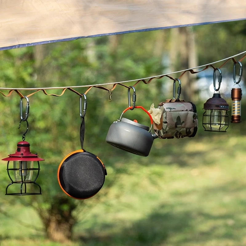 D-Shaped Carabiner Clips - Aluminum Keychain and Gear Links