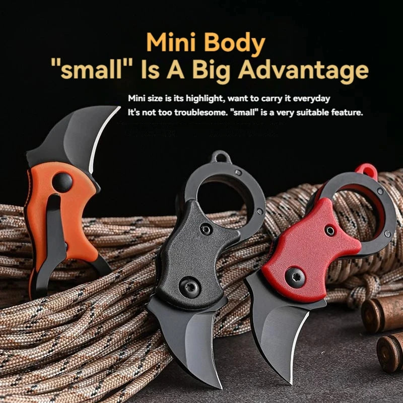 Mini Keychain Pocket Knife - Compact Fixed Blade Utility Cutter