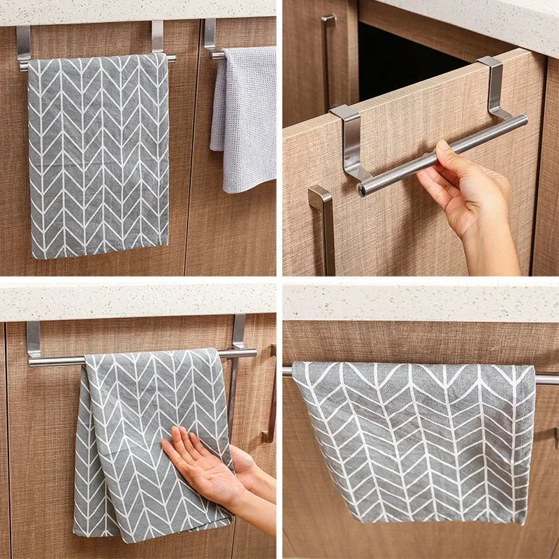 Kitchen Cabinet Door Towel Bar - For Kitchen Storage and Prep
