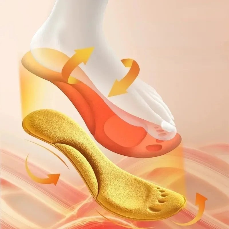 Feet Soft Shoe Insoles in 4pcs - Gray product image