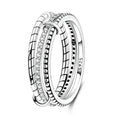 Zircon Geometric Ring - Minimalist Silver-Color Jewelry - Style Kjr289