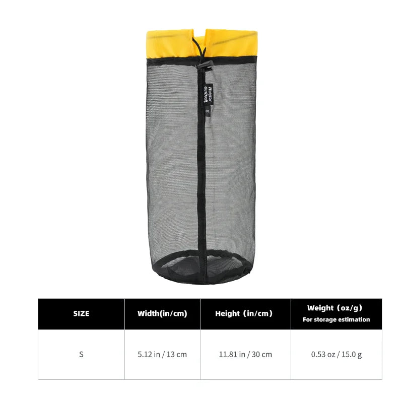 Mesh Stuff Sack Set - Lightweight Drawstring Storage Bags