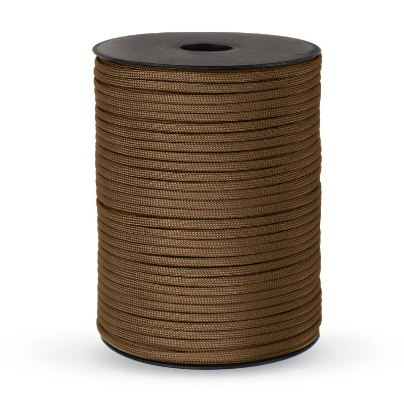 550 Paracord Rope - 4 mm Utility Cord for Camping Gear - Brown