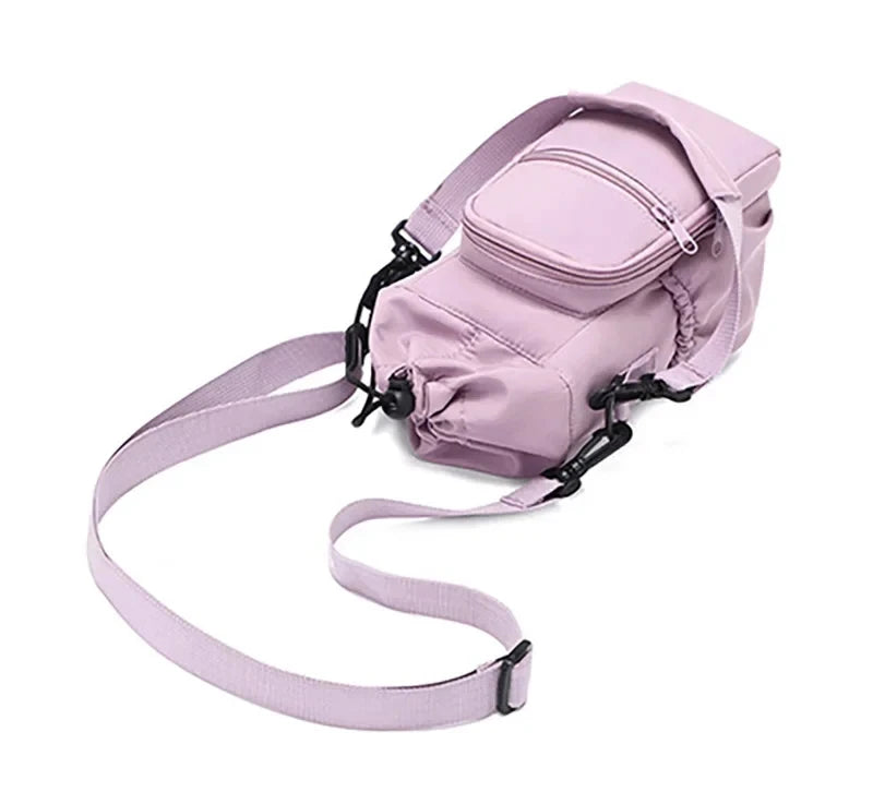 Crossbody Insulated Tumbler Bag - Portable Water Bottle Pouch with Phone Pocket