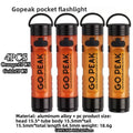 Mini LED Pocket Flashlight - Key Clip Light for Bags - 4 Pieces 2Orange 2Gold