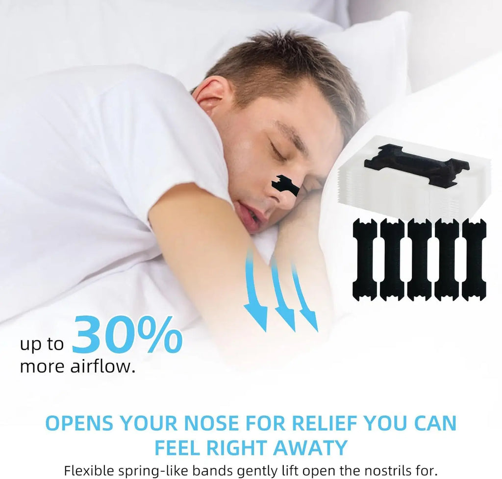 Black Nasal Strips – Extra Strength Sleep Support for Night Breathing