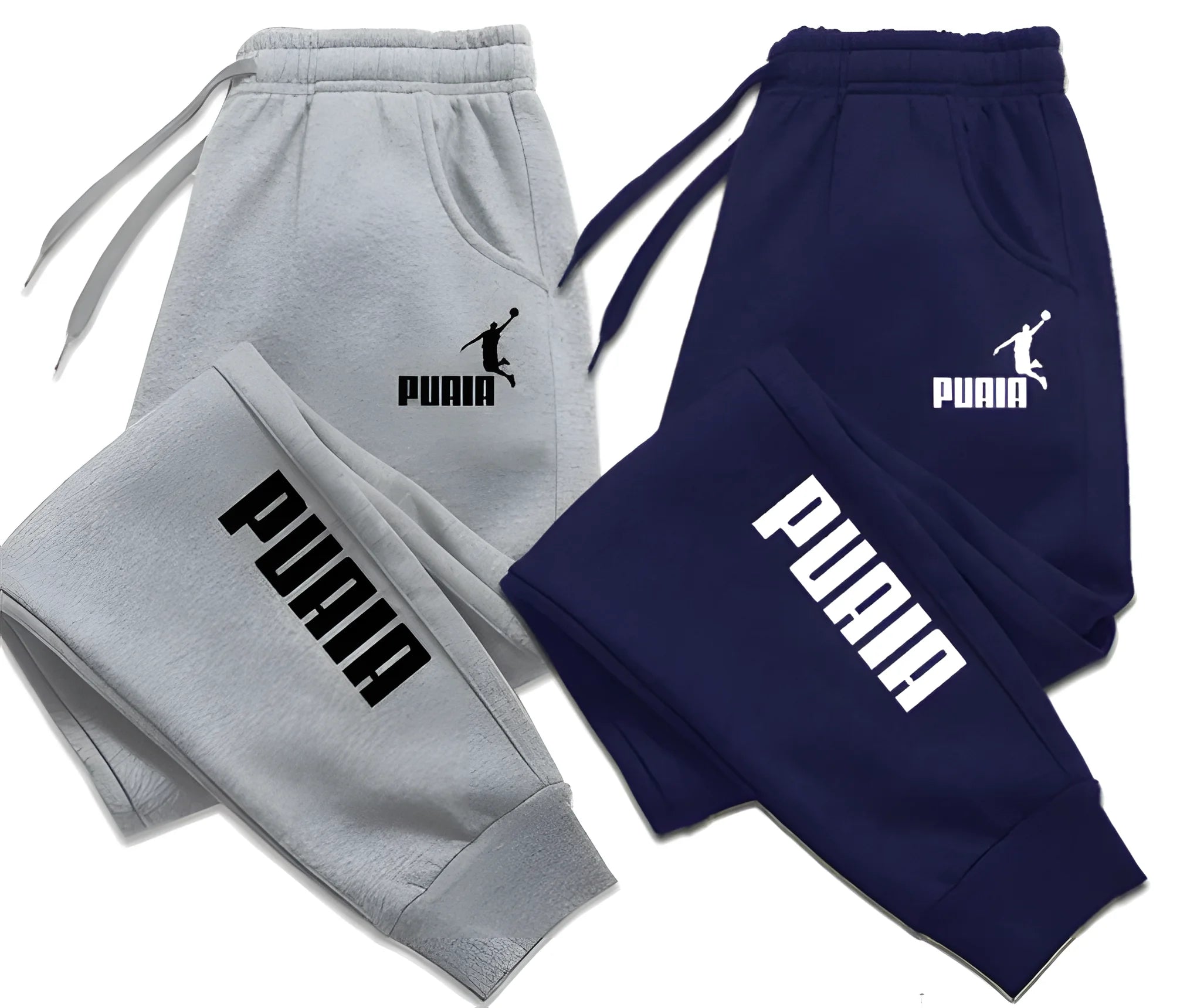 Men's Printed Jogger Pants - Drawstring Casual Sweatpants