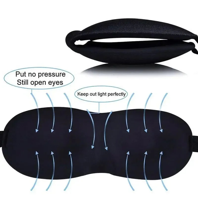 Contoured Sleep Mask – Breathable 3D Eye Shade for Travel Rest