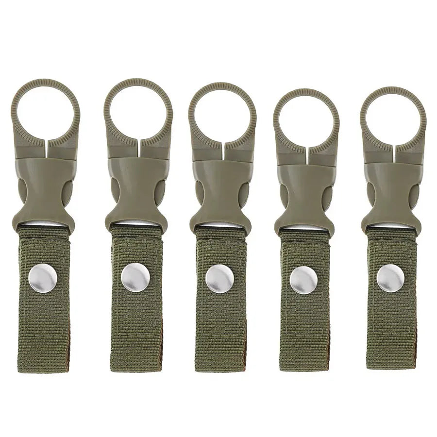 Nylon Water Bottle Holder Clip - Backpack Strap Hook - Od 5 Pieces