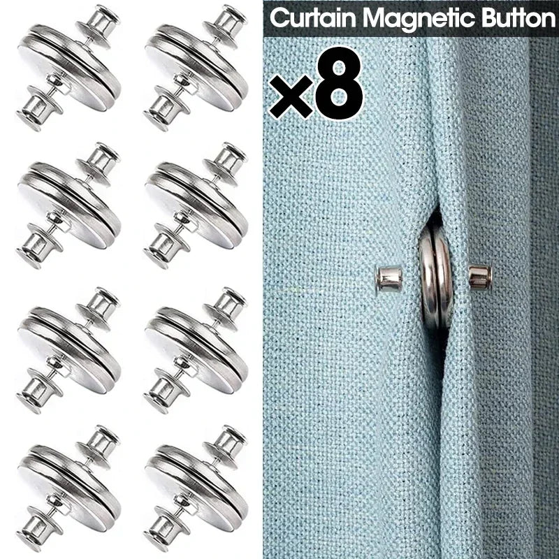 Magnetic Curtain Buttons Detachable Clips - For Everyday Home Use