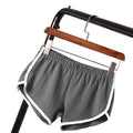 Women's Elastic Waist Shorts - Casual Athletic Short Pants - Gray