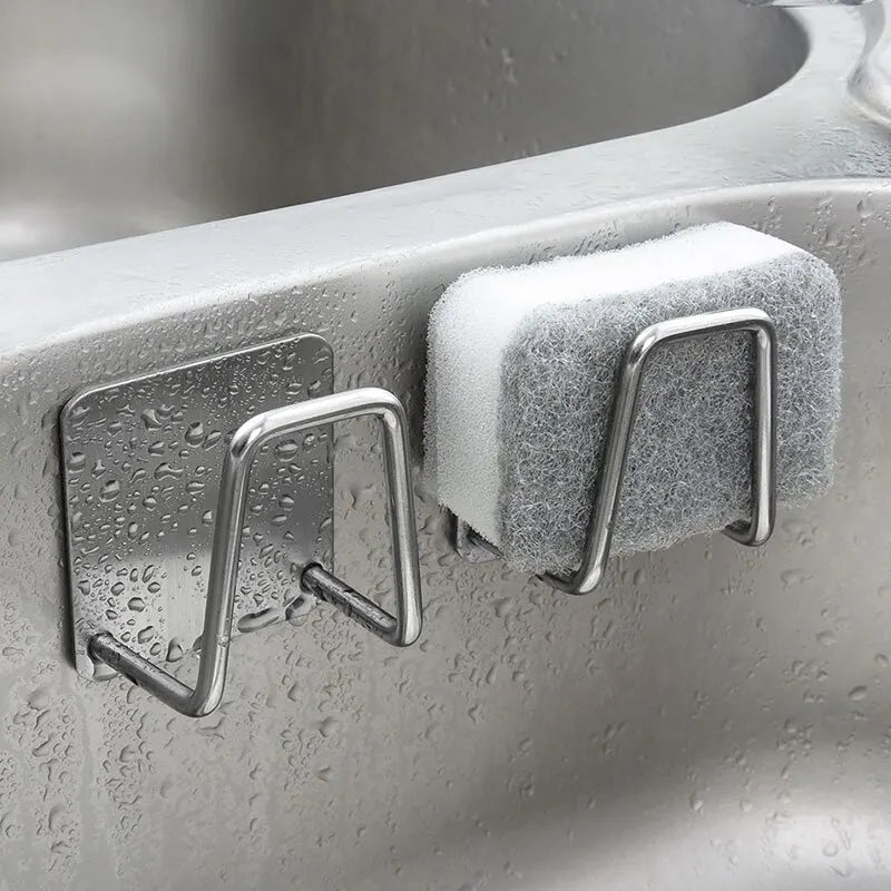Stainless Steel Sink Sponge Rack - For Kitchen Storage and Prep