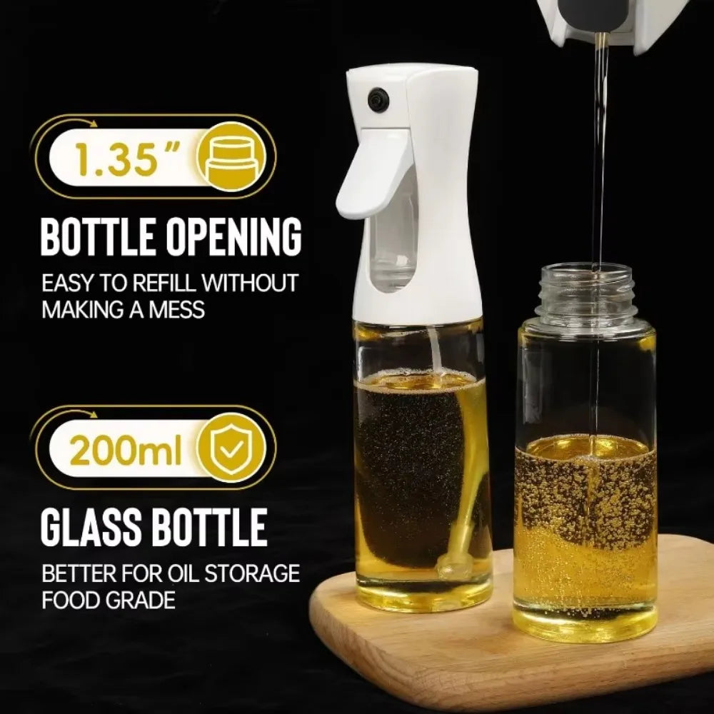 Oil Spray Bottle - Refillable Kitchen Sprayer for Cooking Prep