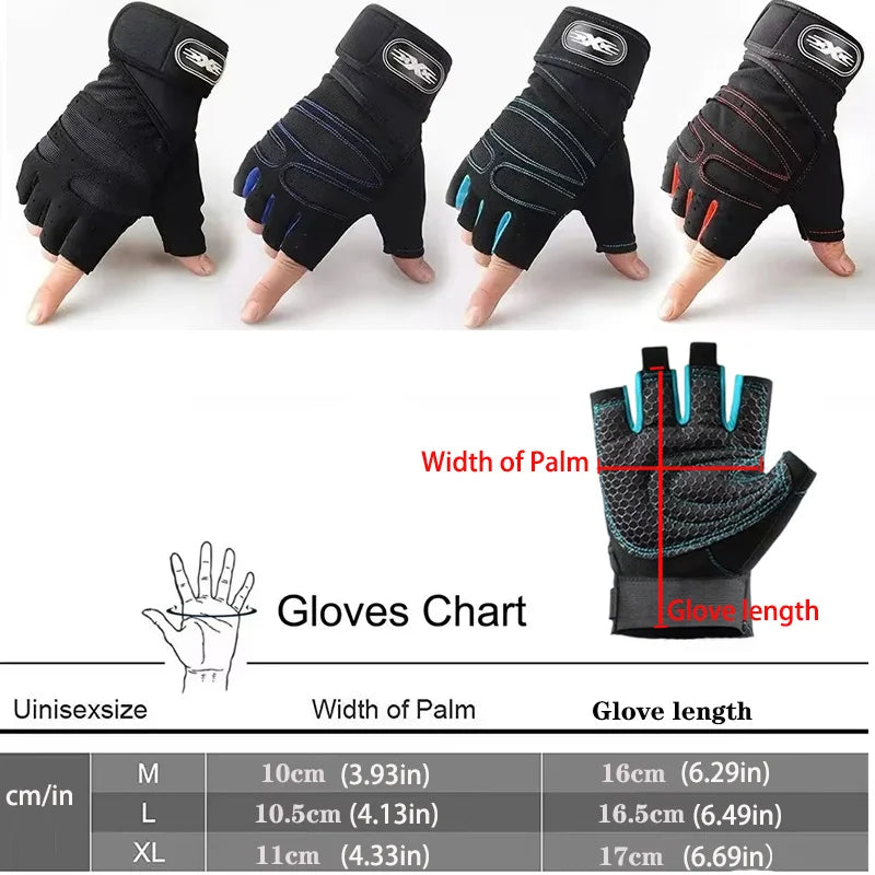 Weight Lifting Gloves - Wristband Pair for Gym Training