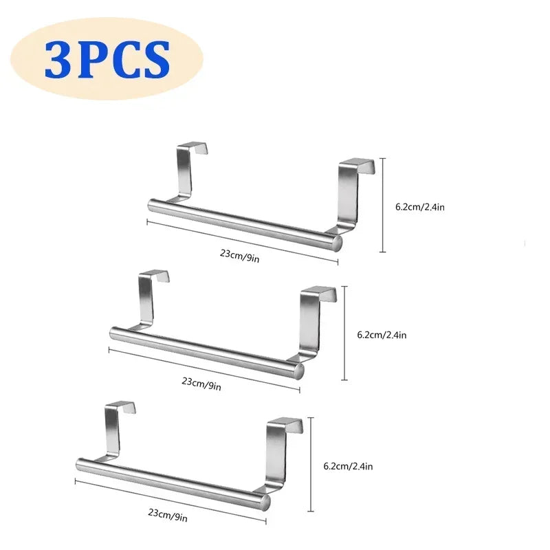 Kitchen Cabinet Door Towel Bar - For Kitchen Storage and Prep