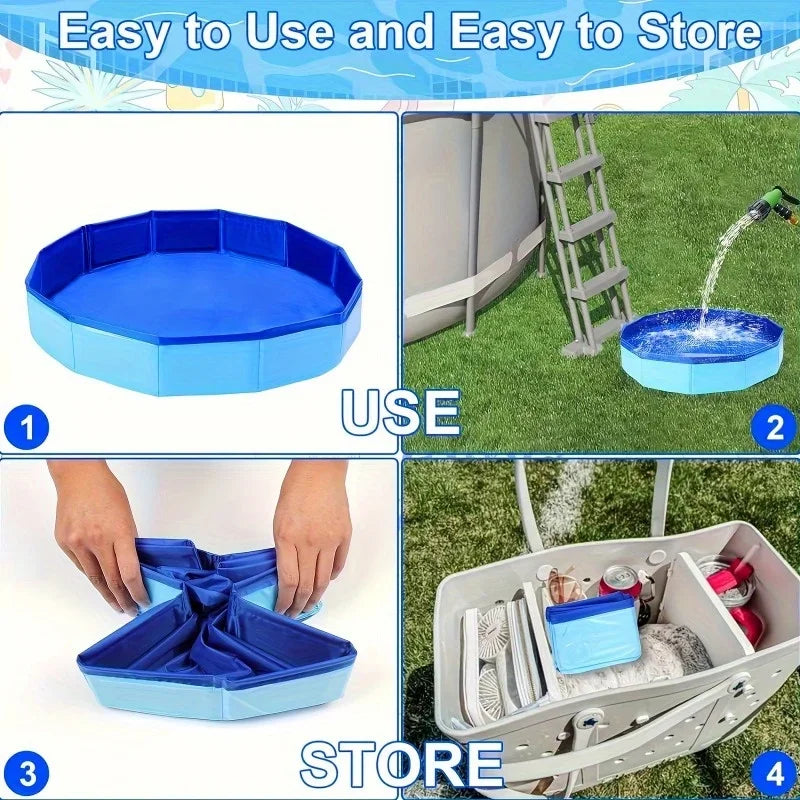 Foldable Pool Foot Bath - PVC Pool Entrance Rinse Tray