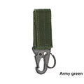 Camping Carabiner Clip - Nylon Webbing Hook for Keys and Gear - Army Green 1 Piece