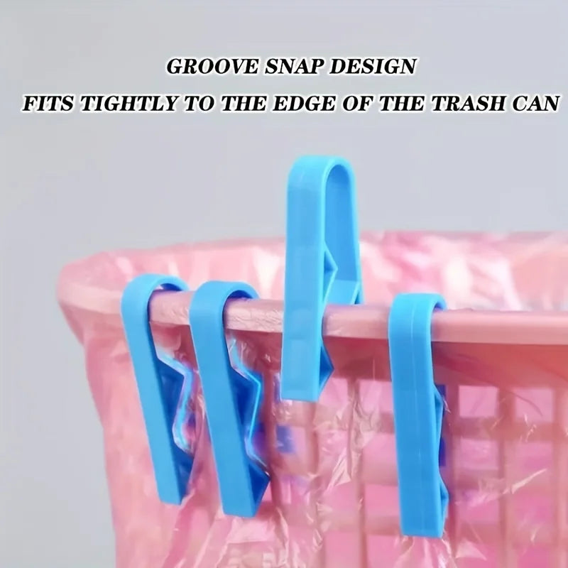 Garbage Bag Holder Clips - Clamp Set for Waste Basket Liners