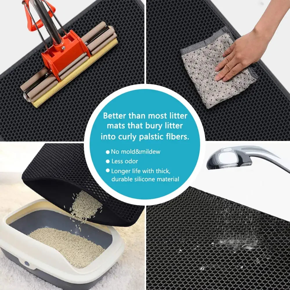 Cat Litter Mat Double Layer - For Everyday Pet Use