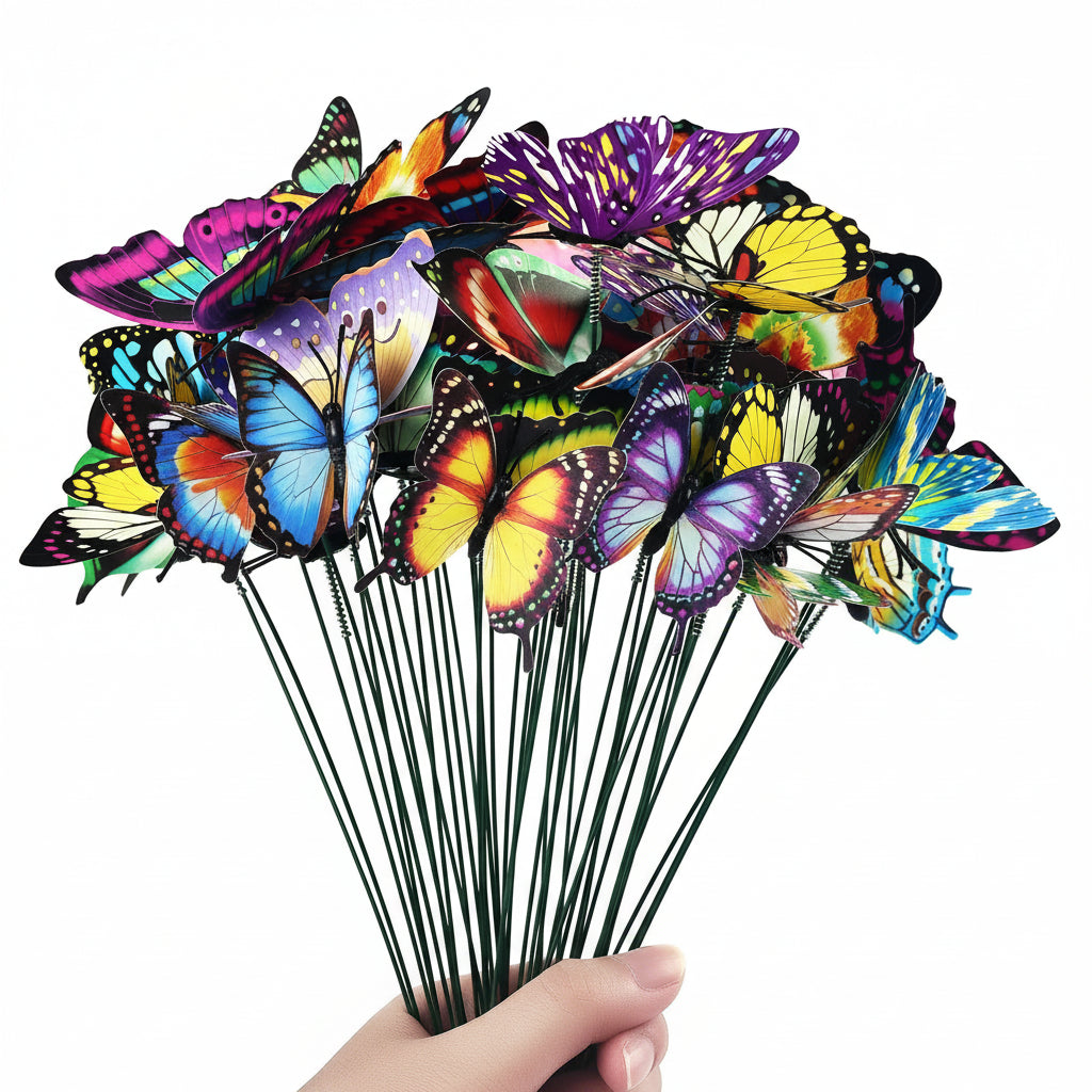 Butterfly Garden Stakes - Colorful Planter Yard Decorations