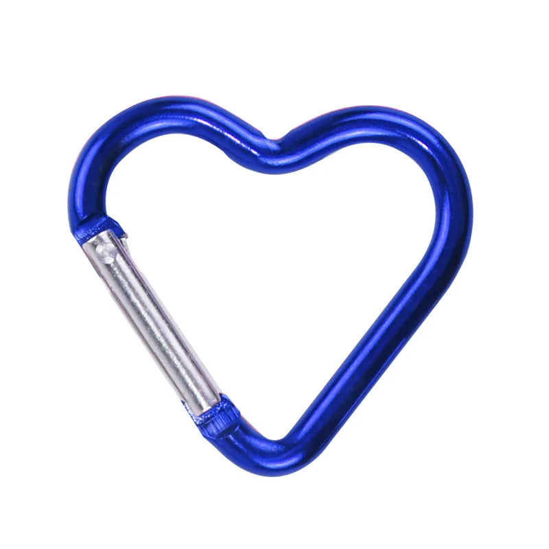 Heart-Shaped Carabiner Clip - Keychain Hook for Bags - Dark Blue