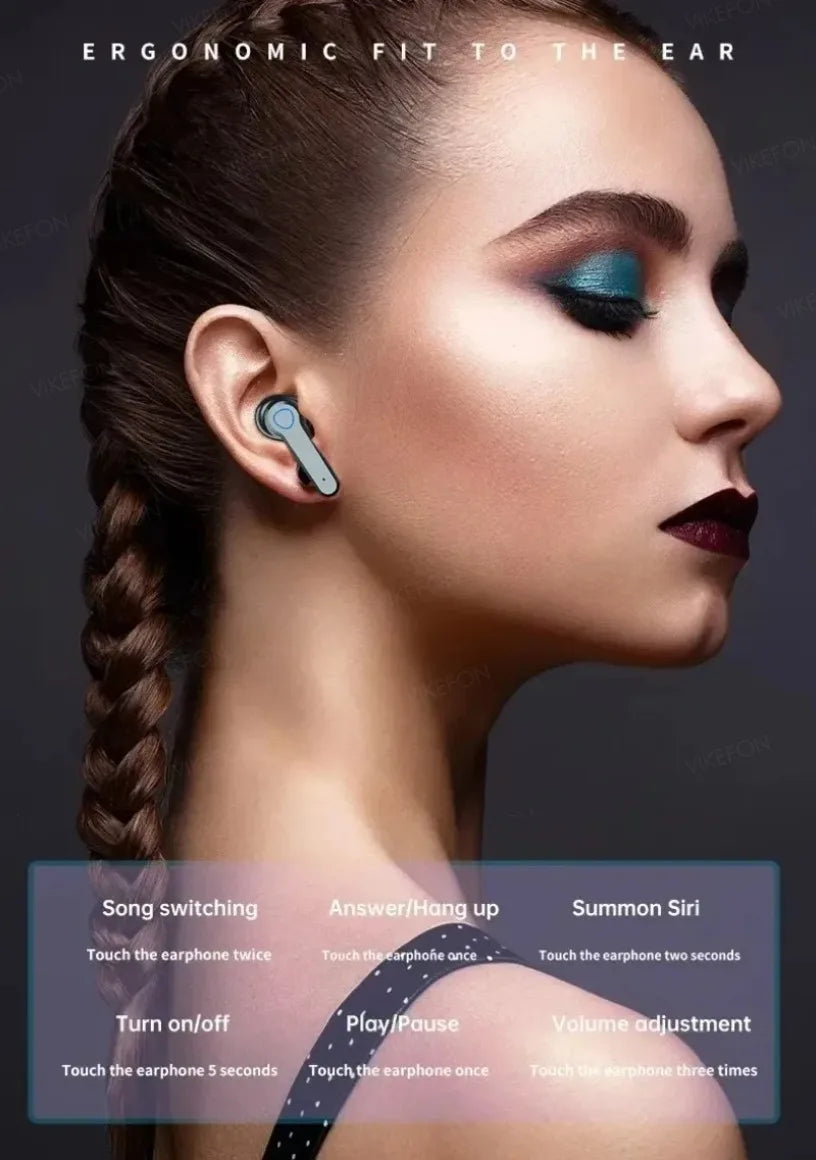 Wireless Earbuds with Digital Display – M19