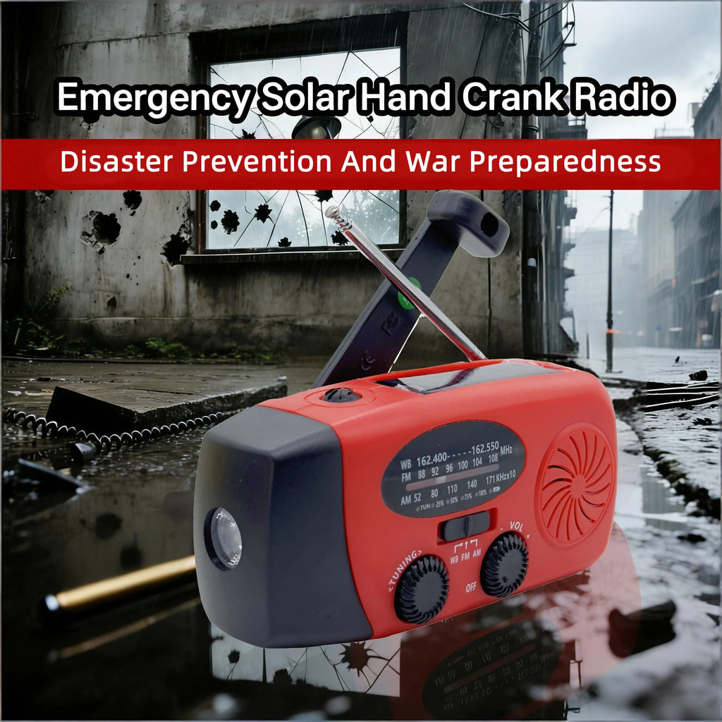 Hand-Crank Outdoor Radio - Solar Charging Light Radio