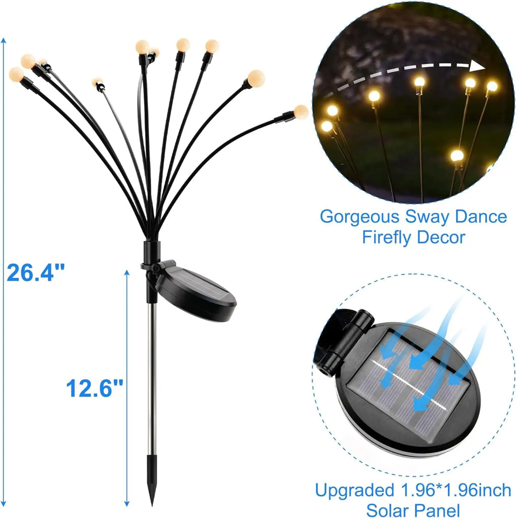 Solar Firefly Garden Lights – Swaying Glow for Yard Pathways