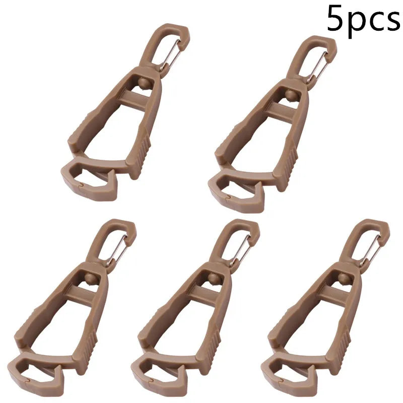 Work Glove Clip Holder - Belt Clamp for Jobsite Gear - Khaki 5 Pieces