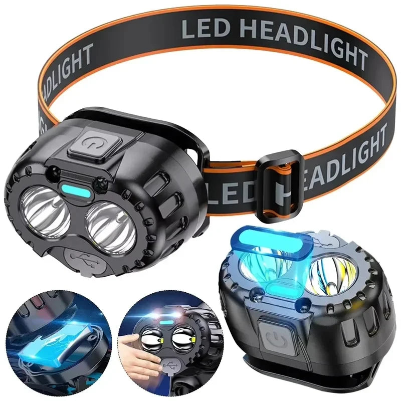 LED Headlamp - 250 lm Outdoor Head Flashlight for Camping
