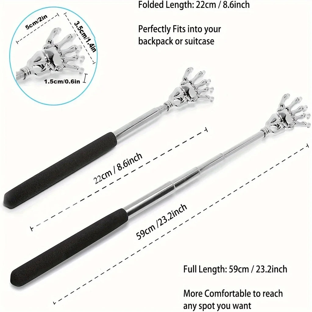 Telescopic Back Scratcher – Stainless Steel Reach Tool for Relief