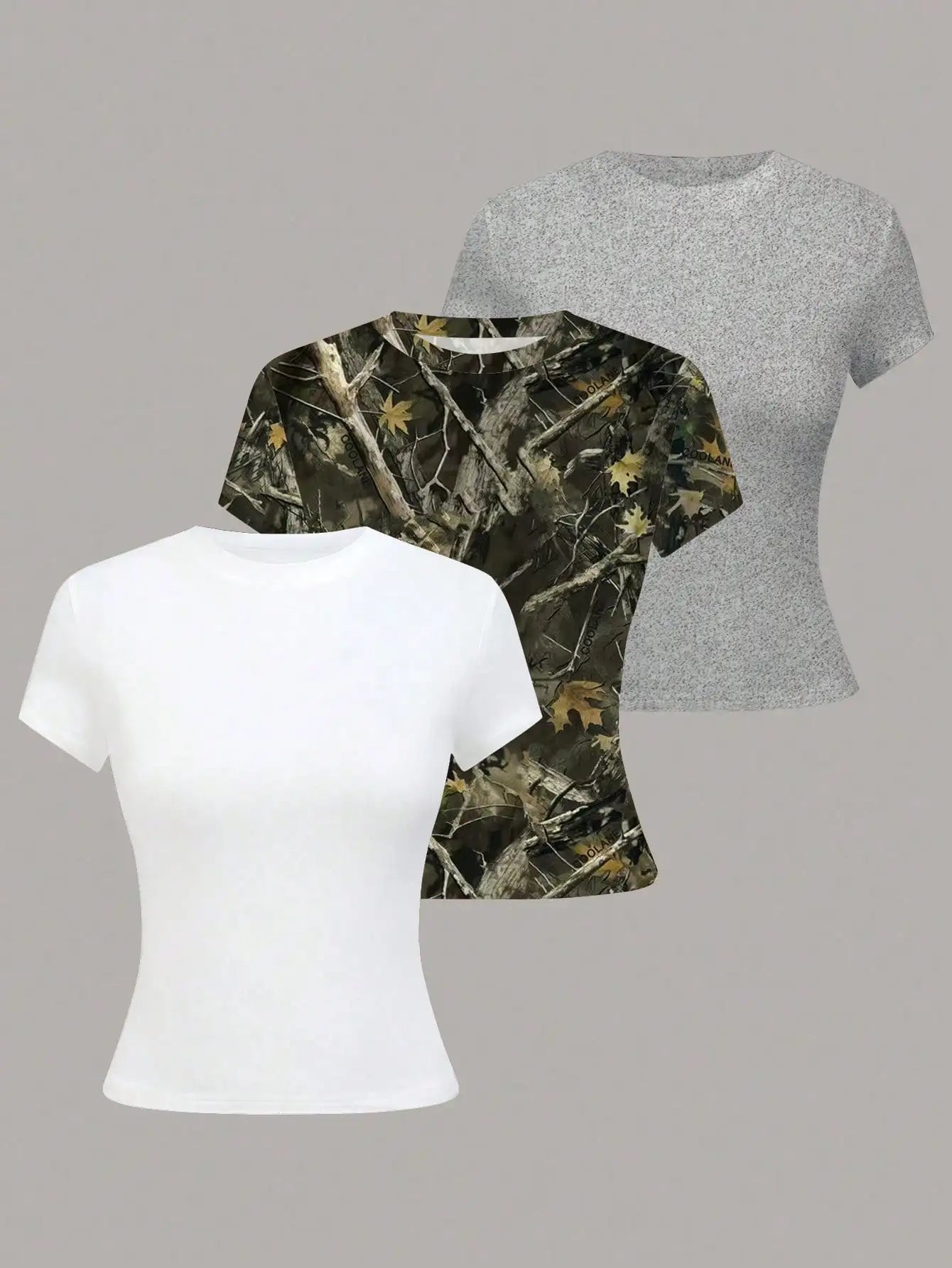 Women's Basic T-Shirt - Solid Short Sleeve Minimalist Top - Multicolor-10
