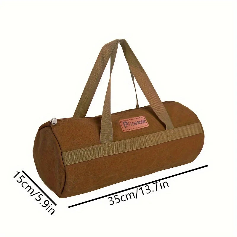 Tent Stake Storage Bag - Canvas Camping Peg Holder