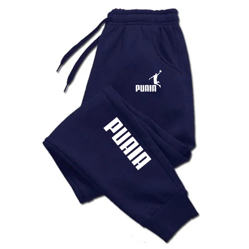 Men's Printed Jogger Pants - Drawstring Casual Sweatpants