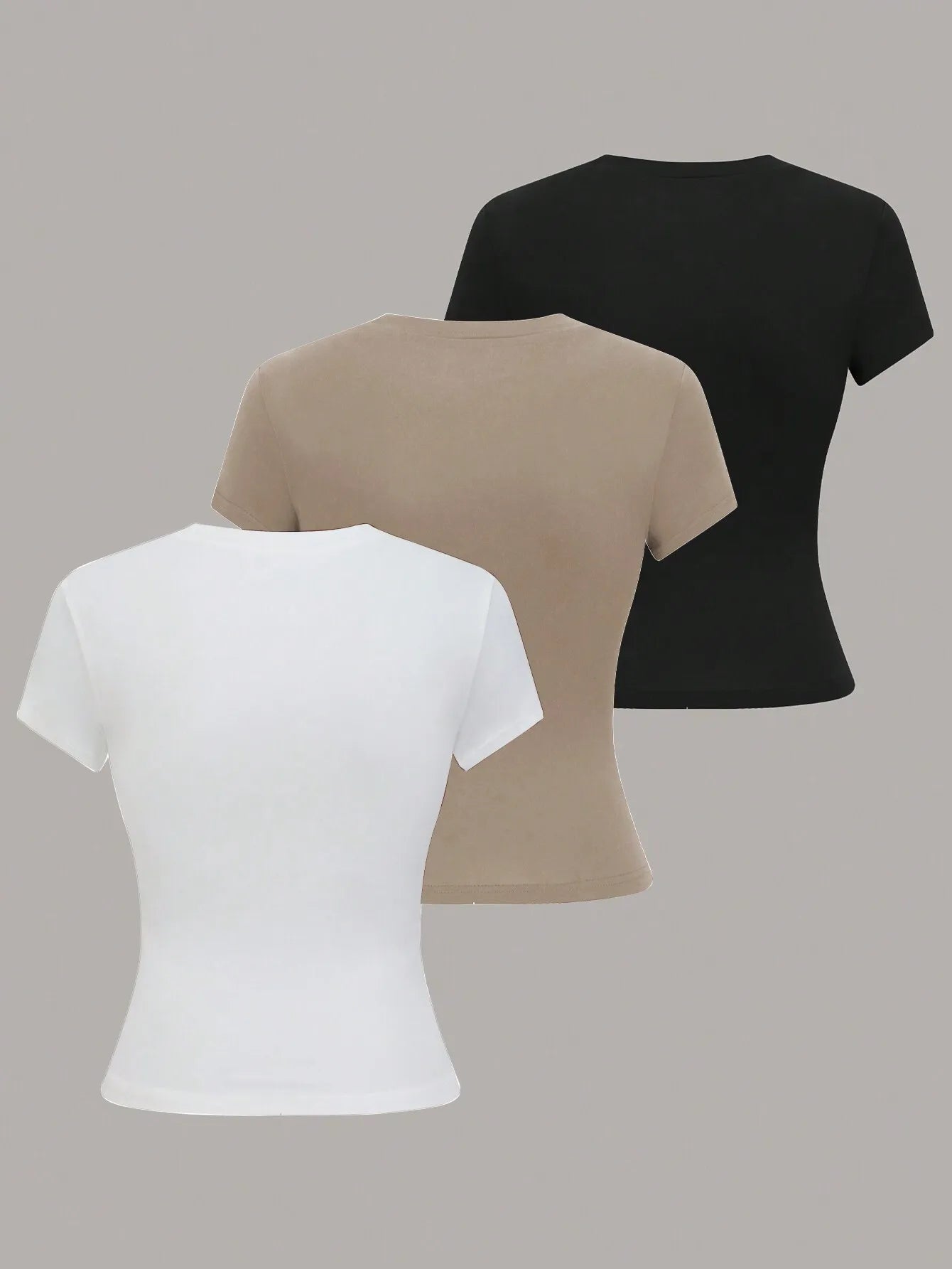 Women's Basic T-Shirt - Solid Short Sleeve Minimalist Top