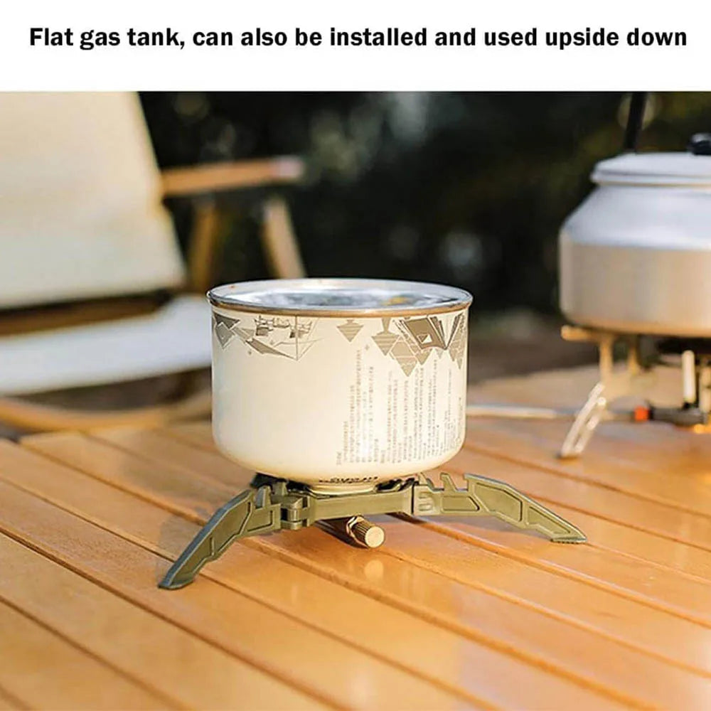 Folding Gas Canister Stand - Three-Leg Base for Camping Stoves