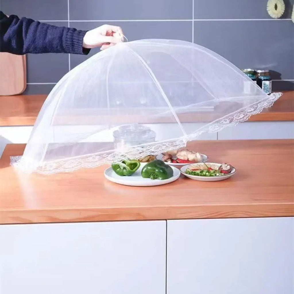 Food Cover Mesh Folding Washable - For Kitchen Storage and Prep