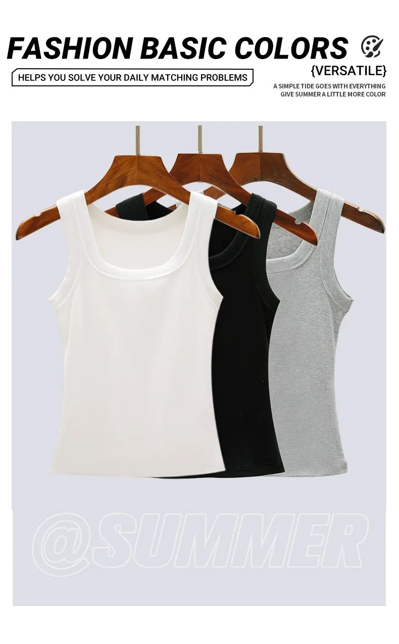 Soft Knit Camisole Tank – Slim Sleeveless Base Layer for Summer
