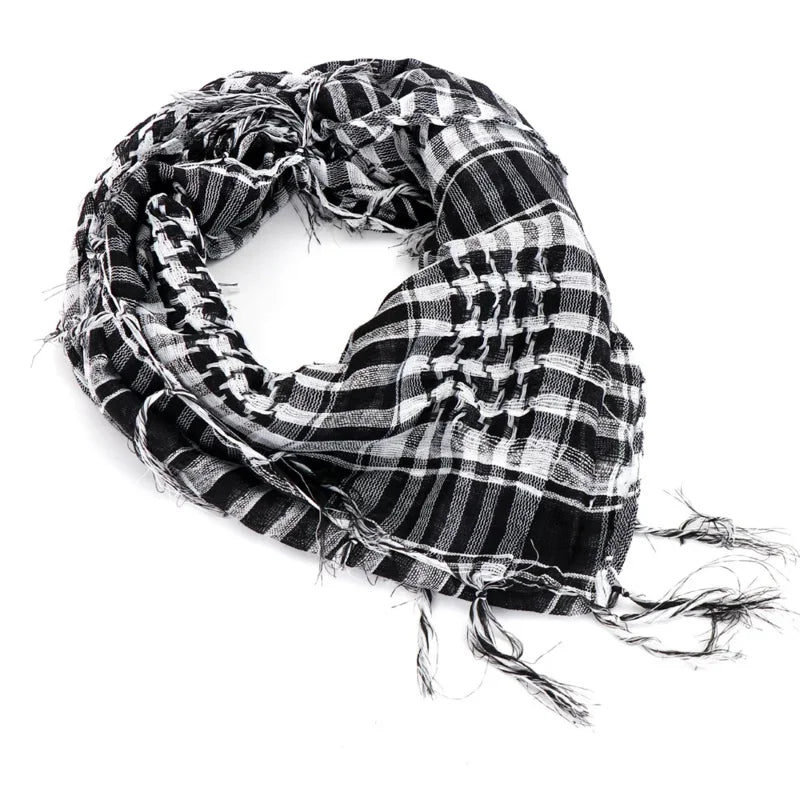 Keffiyeh Scarf Wrap - Lightweight Shemagh Head and Neck Scarf