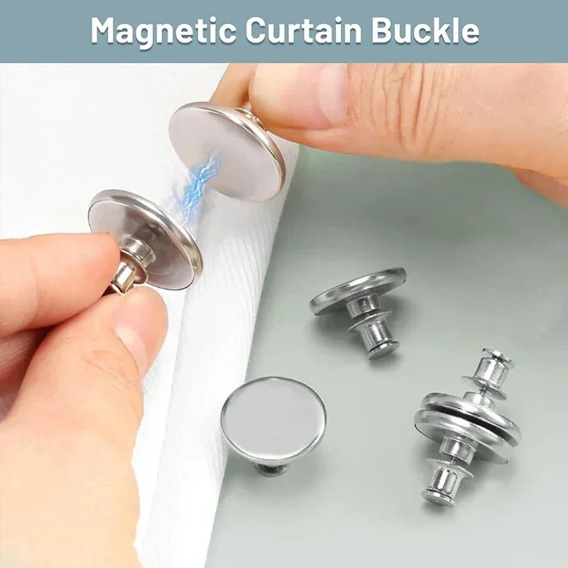 Magnetic Curtain Buttons Detachable Clips - For Everyday Home Use